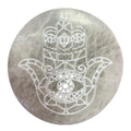 Selenite Charging Plate 10cm - Hamsa Design