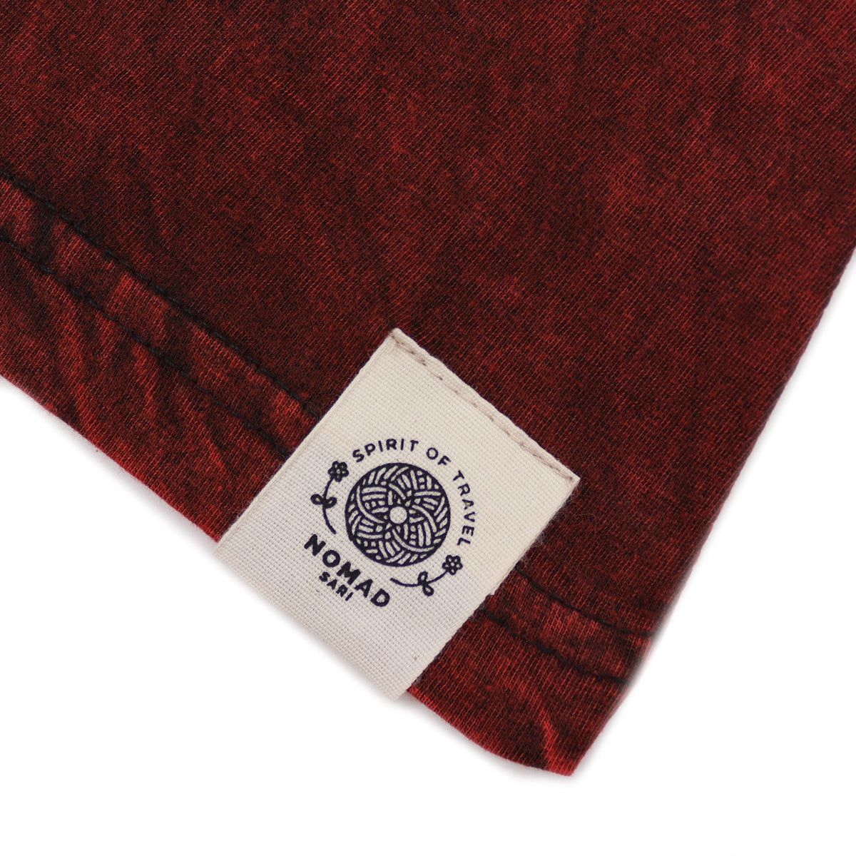 Nomad Sari Stonewashed T-Shirt - Mandala - Maroon - Medium – view 3