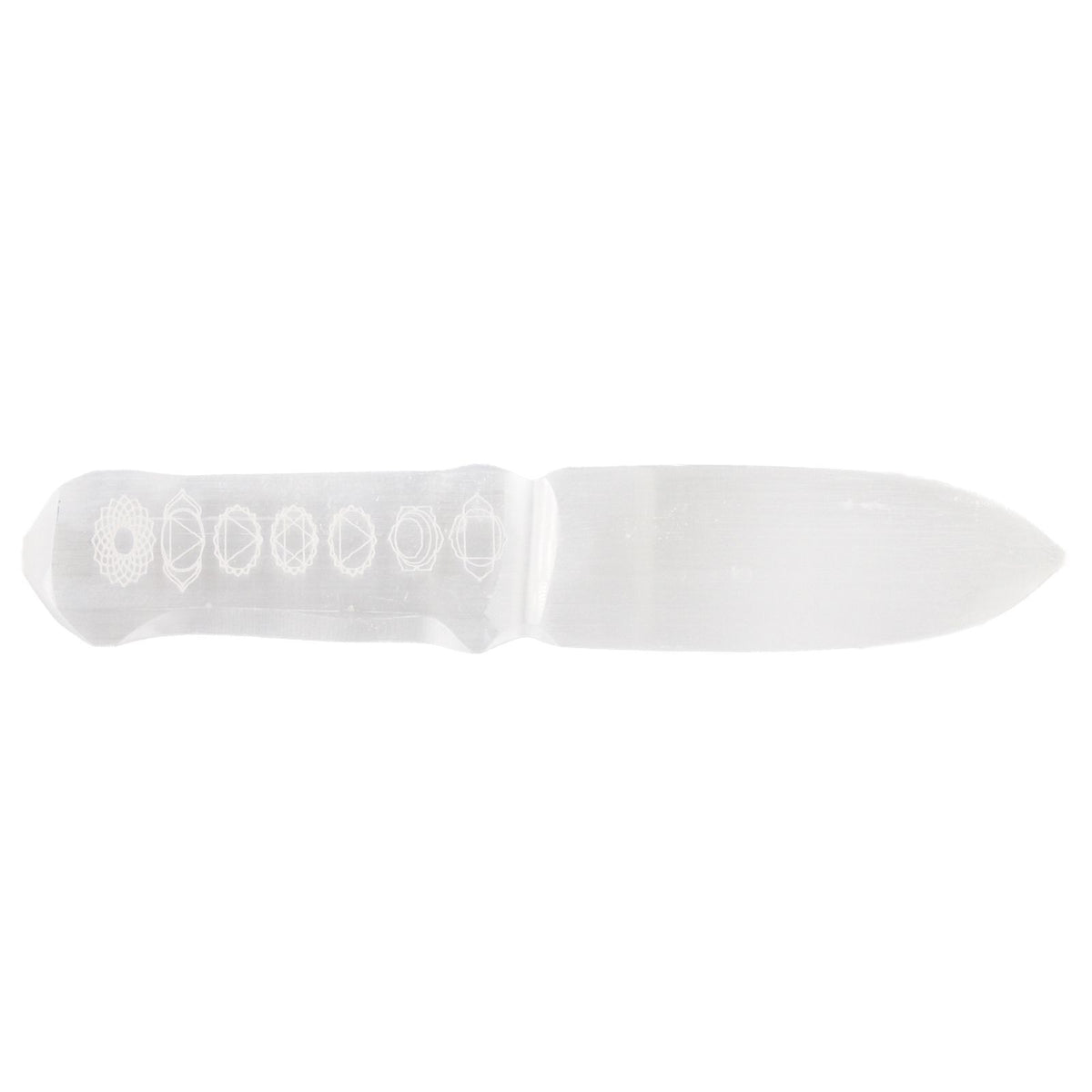 Selenite Ritual Knife, Chakra Handle, 20cm – view 6