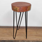Albasia Wood Plant Stand - Terracotta & Black Detail – view 4