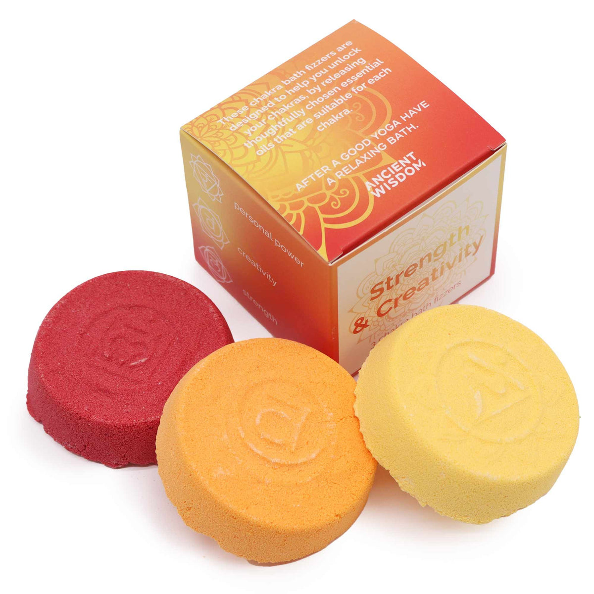 Chakra Bath Fizzers Small Box - Strength & Creativity