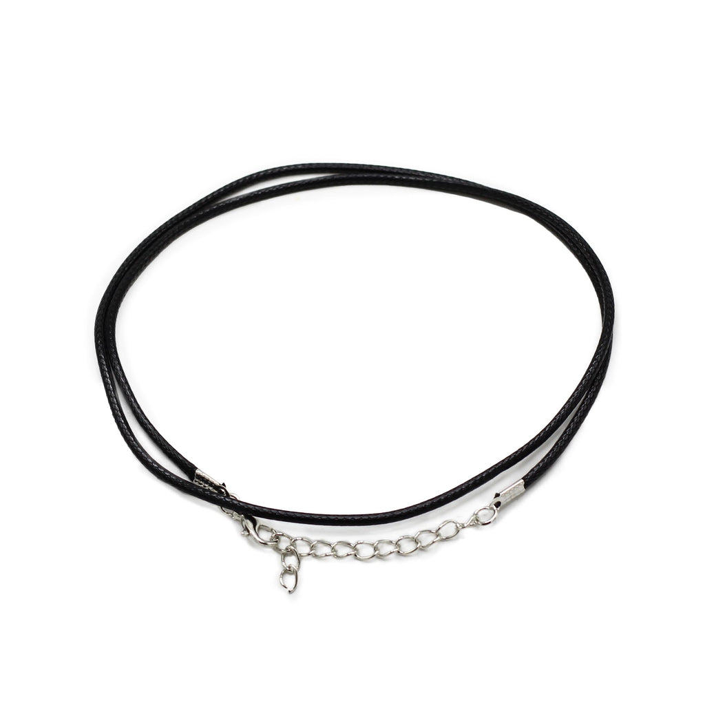 Waxed Cotton Pendant Cord 2mm x 55cm - Black – view 2
