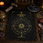 Ancient Witch Mystic Moth Pendulum Cloth - Black & Gold