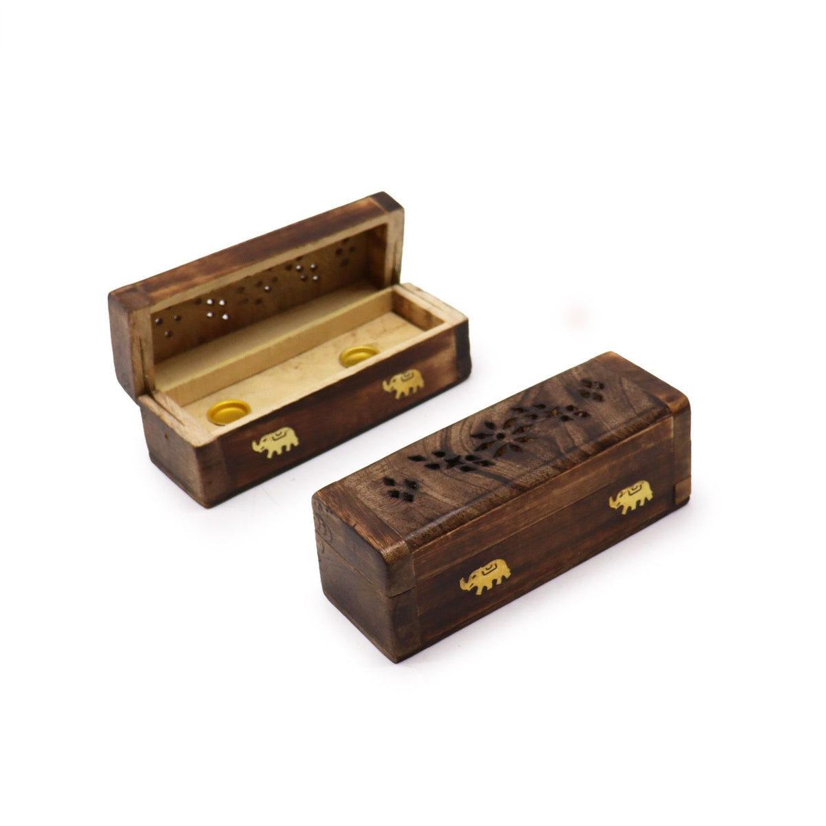 Incense Cone Smoke Box 6" - Mango Wood – view 5
