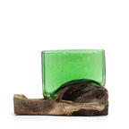 Recycled Glass Bowl on Wood - Square – view 2