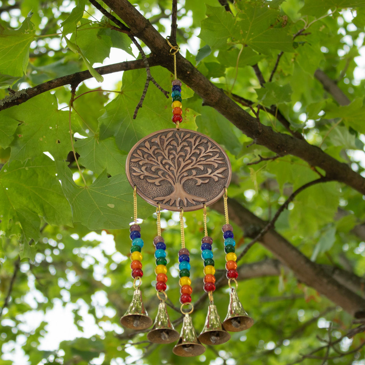 Tree of Life Wind Chime with Chakra Beads, 10x36cm – view 7