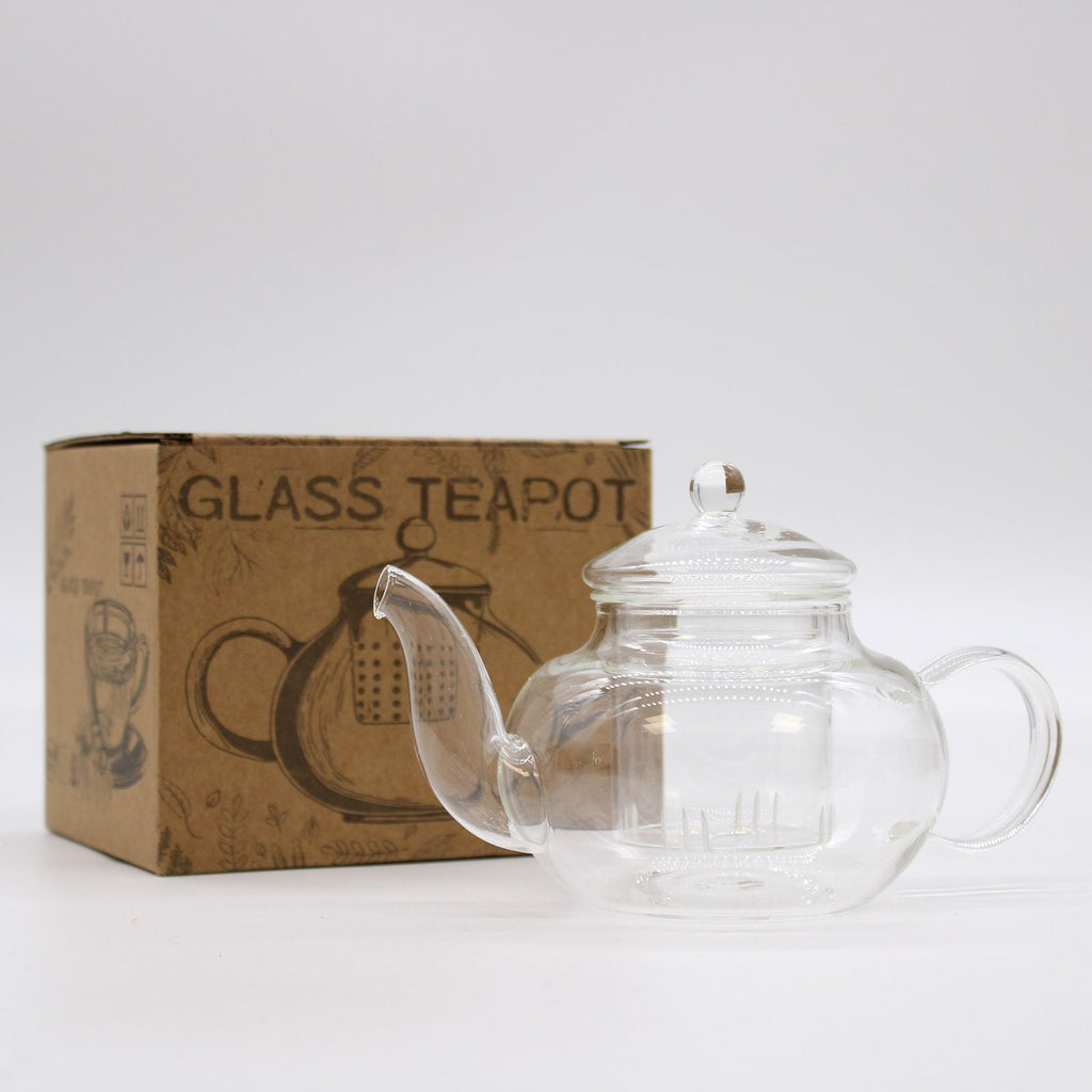 Glass Infuser Teapot - Round Pearl - 400ml Large – view 6