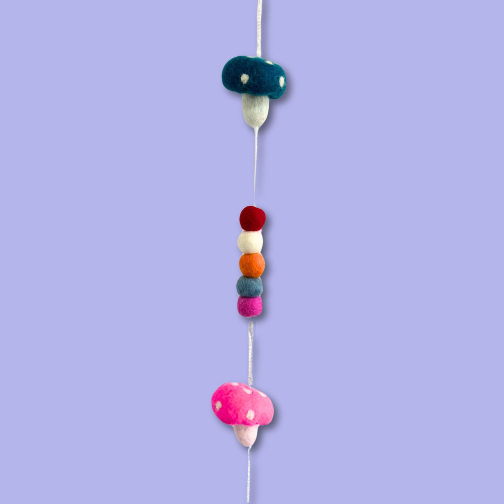 Felt Wall Hanging 110cm - Mushrooms, Random Colours – view 3