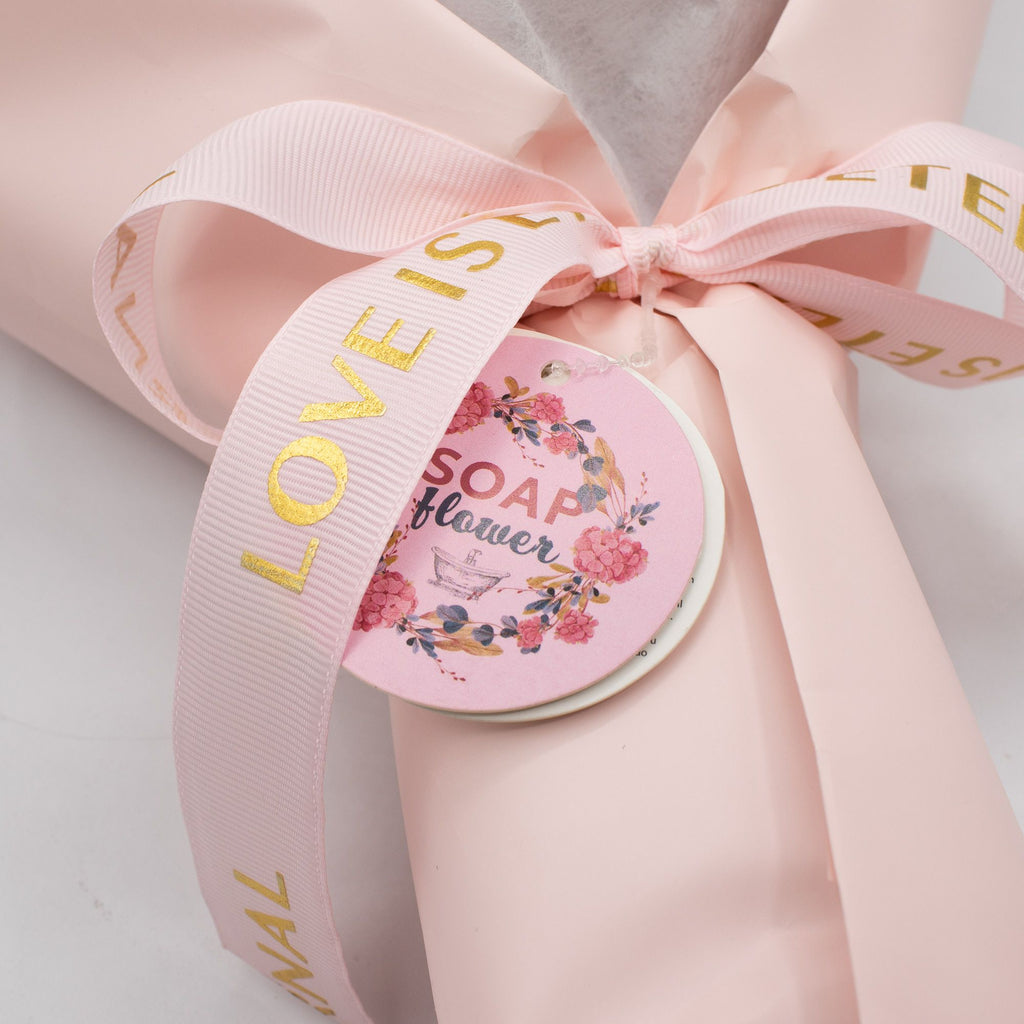Pink Soap Rose Bouquet - Love Is Eternal Gift Card – view 3