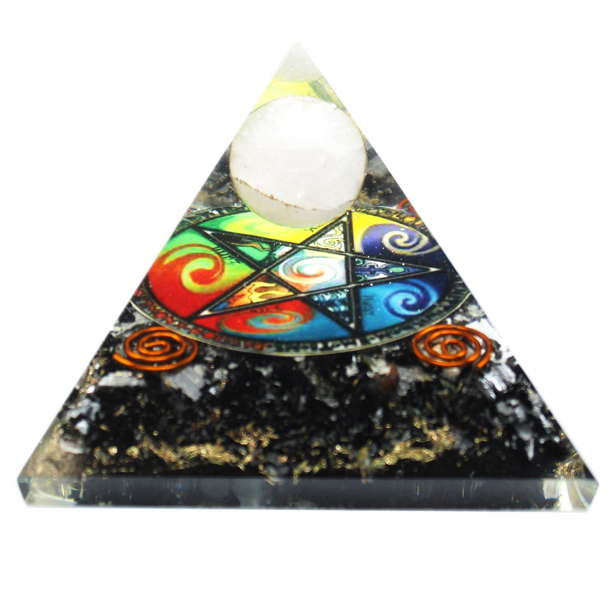 Orgonite Pyramid - Midnight Pentagon - 70mm – view 3