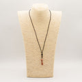 Goldstone Bone Cord Necklace Pendant