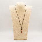 Goldstone Bone Cord Necklace Pendant