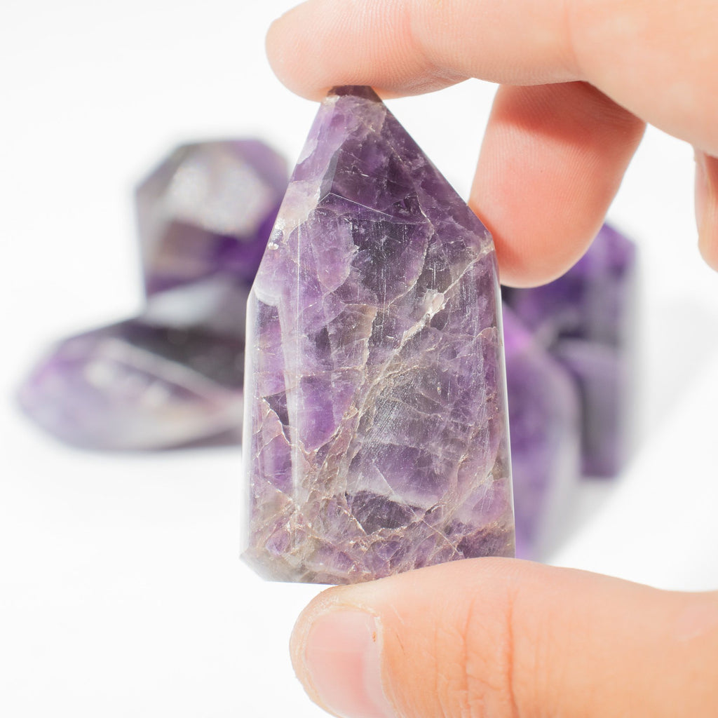 African Amethyst Gemstone Points, approx 8 pieces (0.5 kg) – view 4