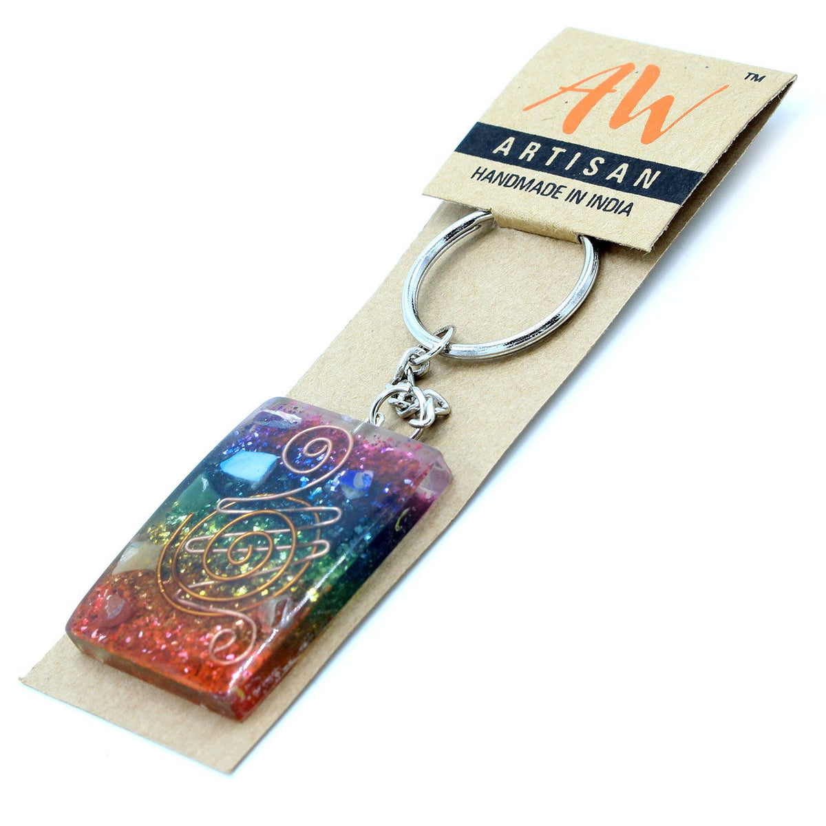 Orgonite Power Keyring - Home Protect Copper and Chakra – view 2