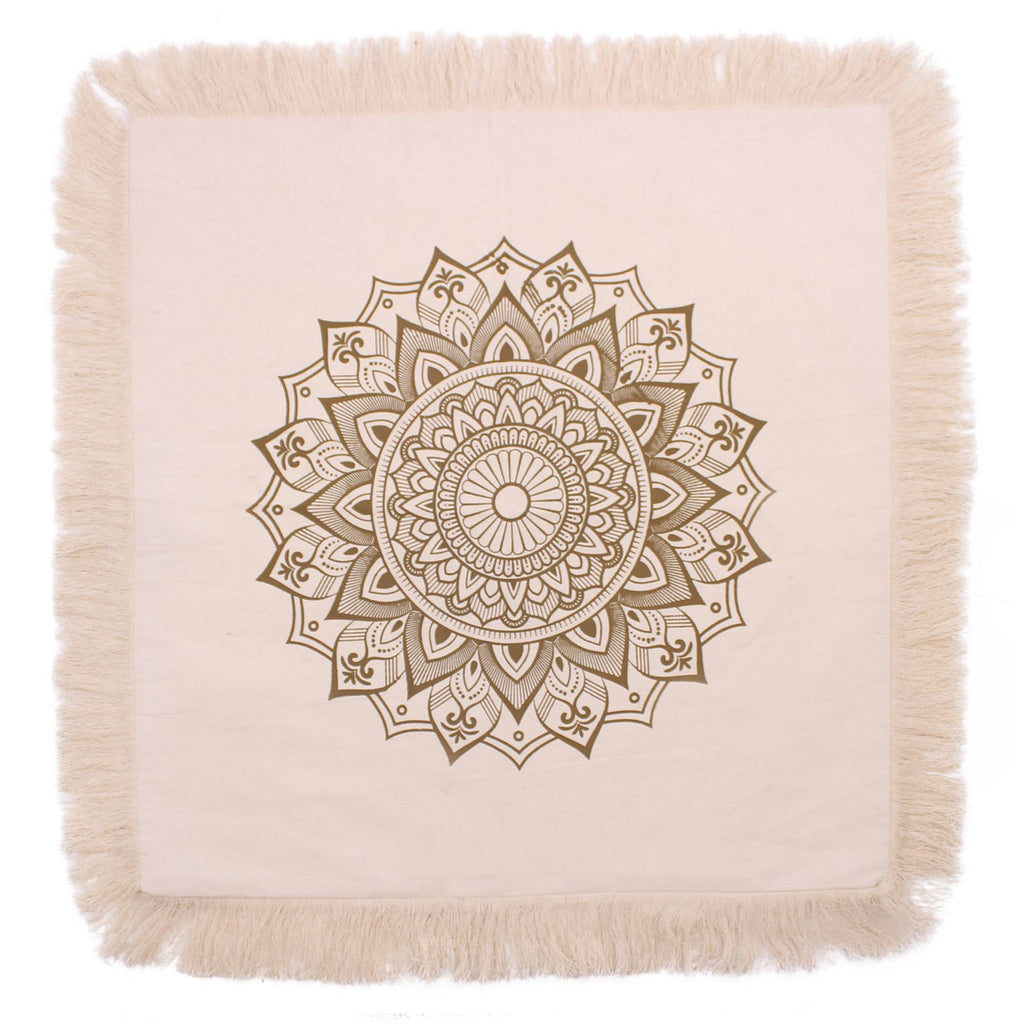 Lotus Mandala Cushion Cover - 60x60cm - Bronze – view 6