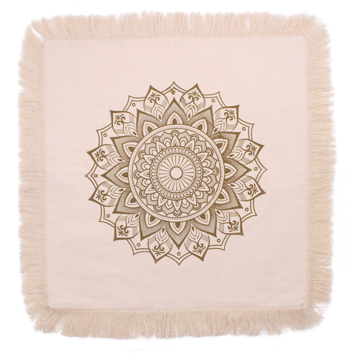 Lotus Mandala Cushion Cover - 60x60cm - Bronze – view 6