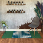 Indian Cotton Rug - Blue/Green - 70x175cm – view 4