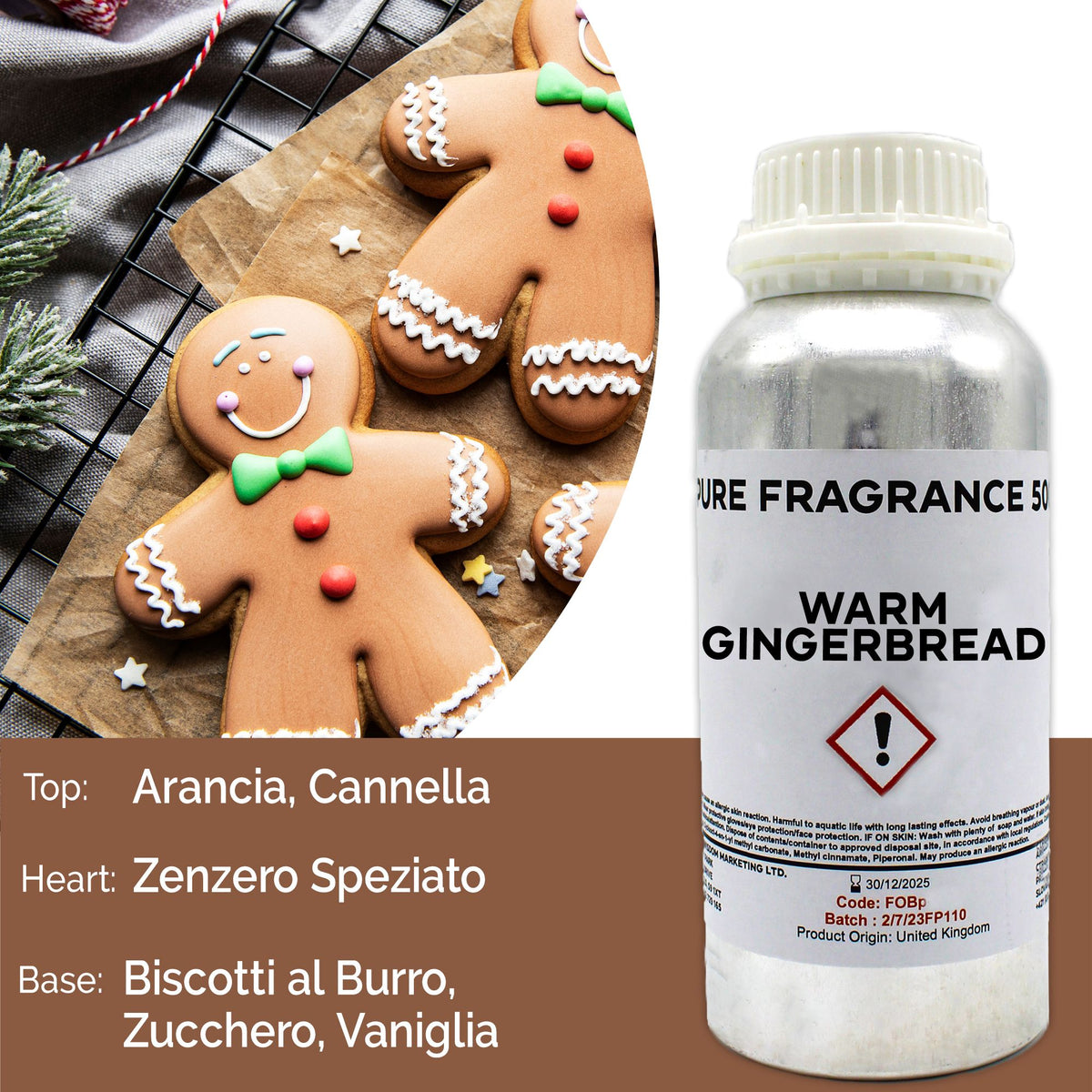 Warm Gingerbread Pure Fragrance Oil - 500ml – view 7