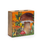 Enamelled Mushroom Trinket Box - Medium 13.5cm Maroon – view 2