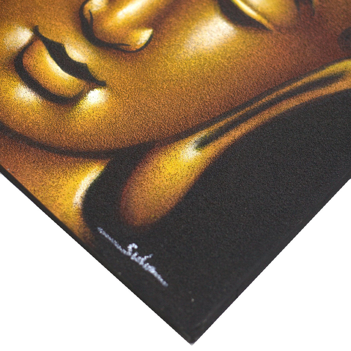Buddha Painting, Gold Sand Finish - 80 x 60cm – view 4