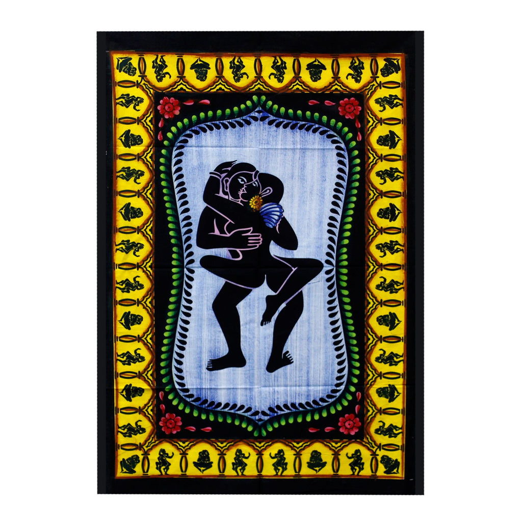 Handbrushed Cotton Wall Hanging - Kamasutra