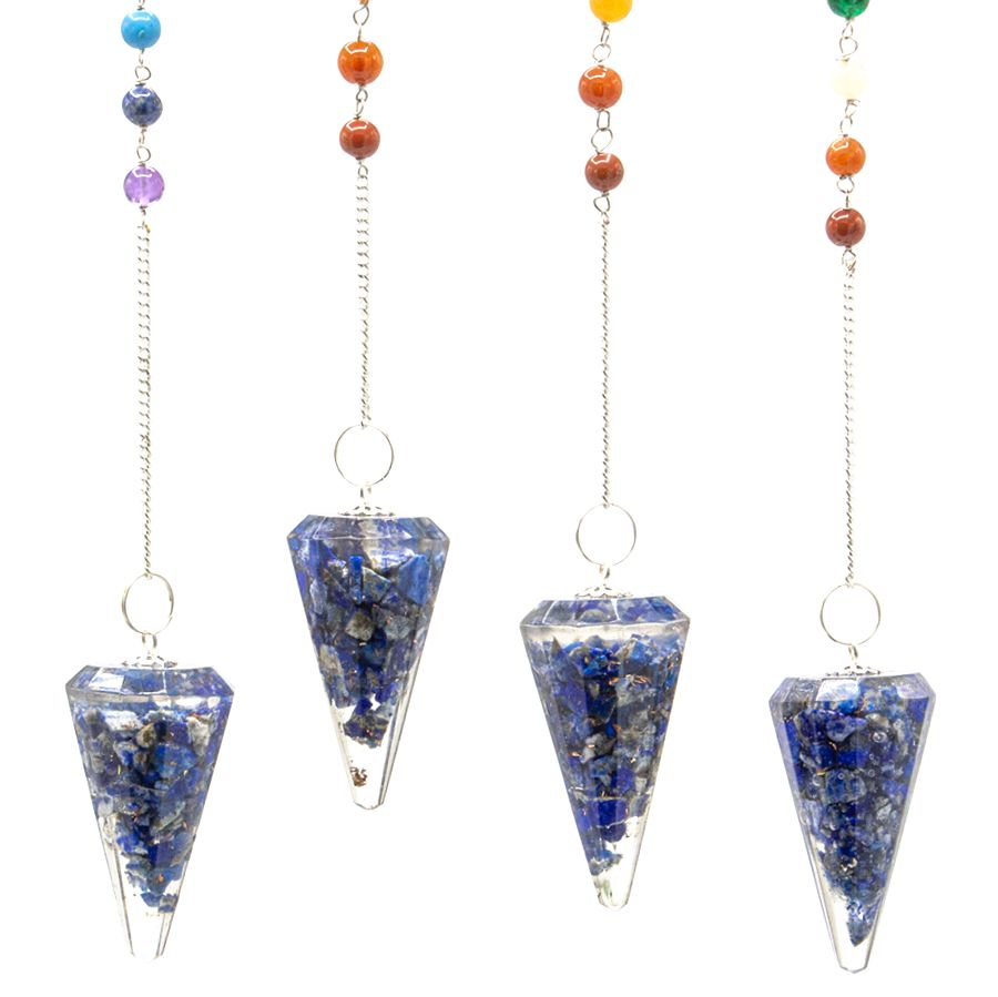 Orgonite Pendulum with Lapis Lazuli Chip – view 3