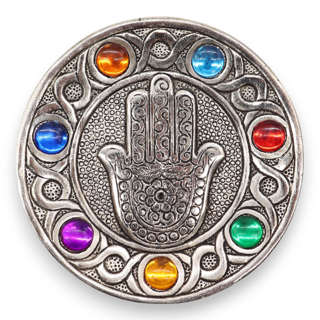 Seven Chakra Hamsa Incense Holder 11.5cm – view 4