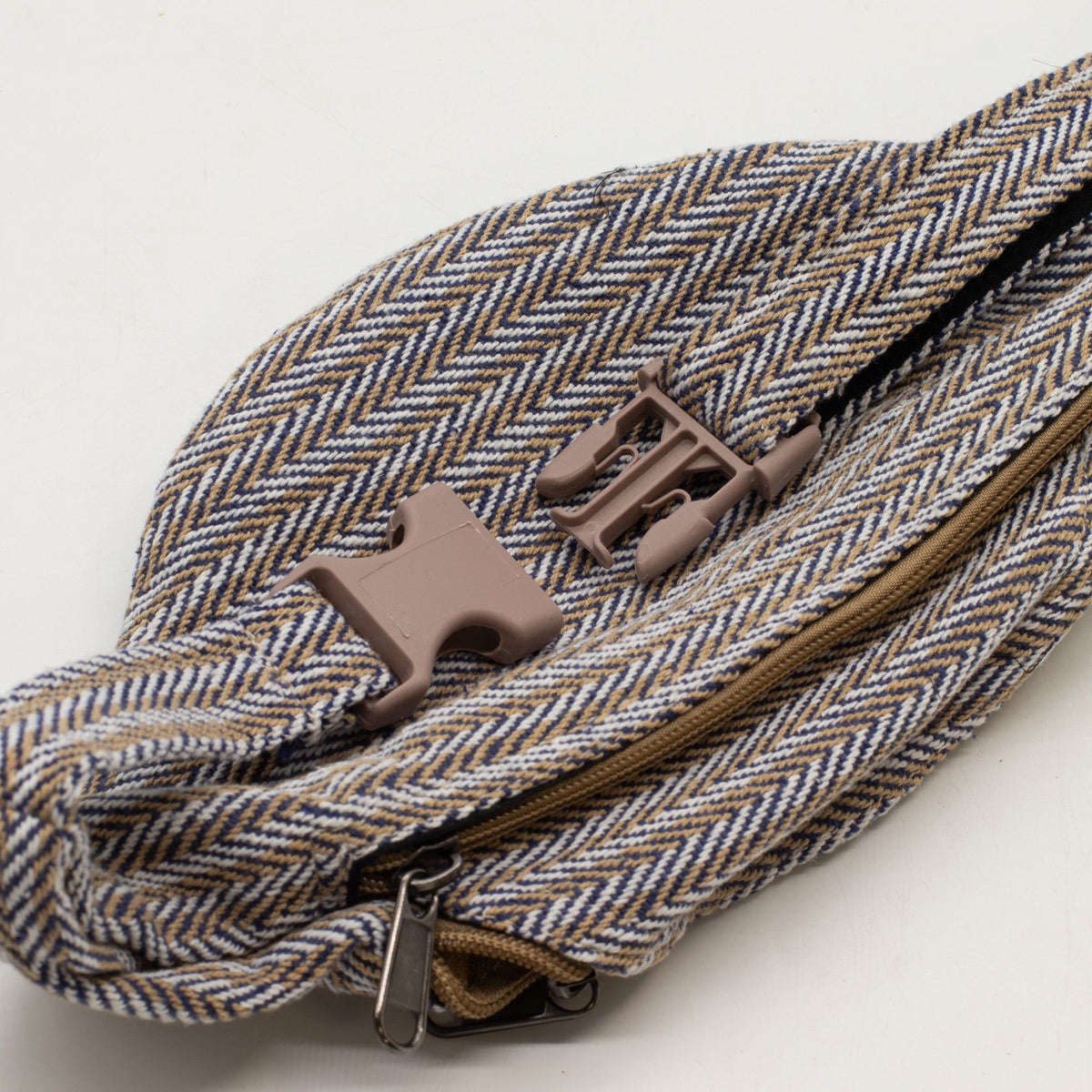 Cotton Hemp Style Belt (or Fanny) Bag - Blue – view 8