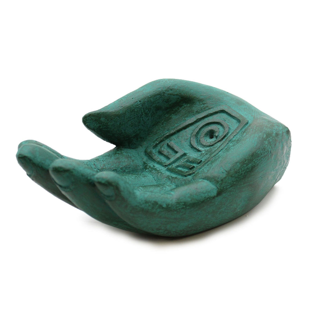 Earth Protect Hand Incense Burner in Green – view 2