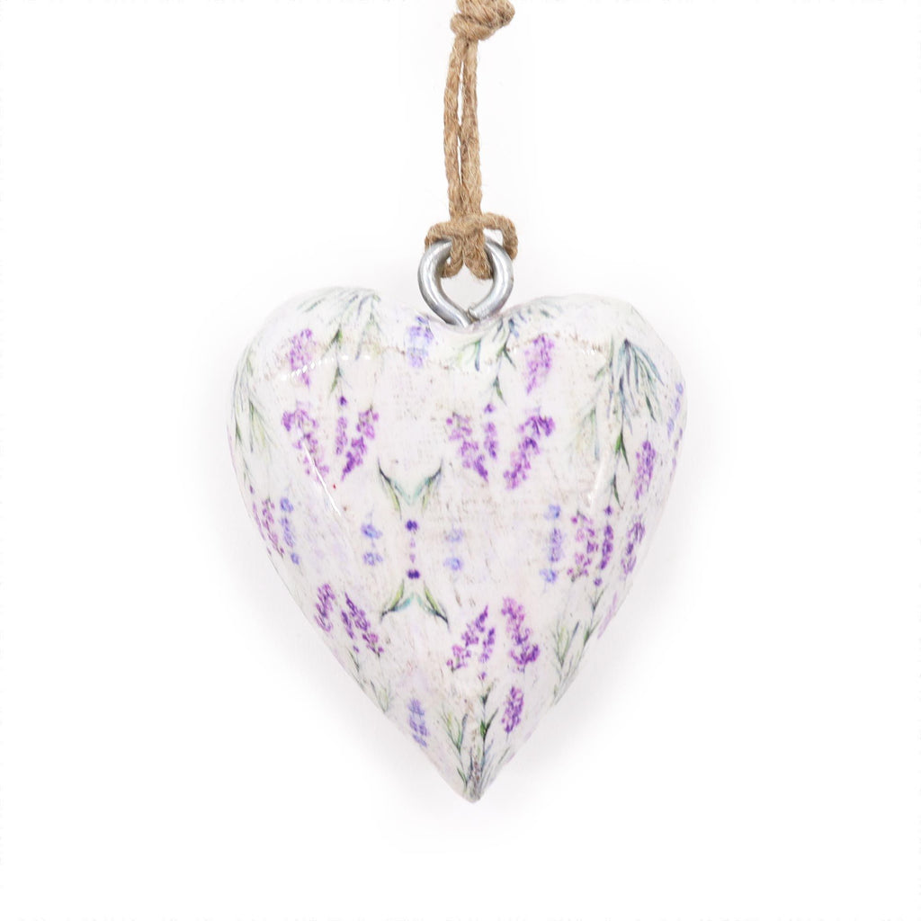 Brass Heart Decoration, Lavender – view 2