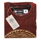 Nomad Sari Stonewashed T-Shirt - Chakra - Maroon - Small – view 3