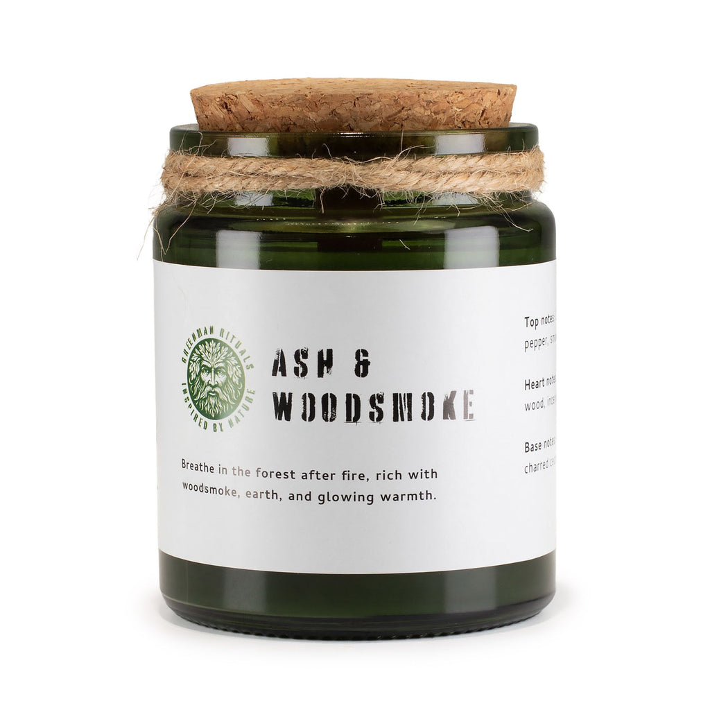 Greenman Woodwick Soy Candle - Ash & Woodsmoke – view 2