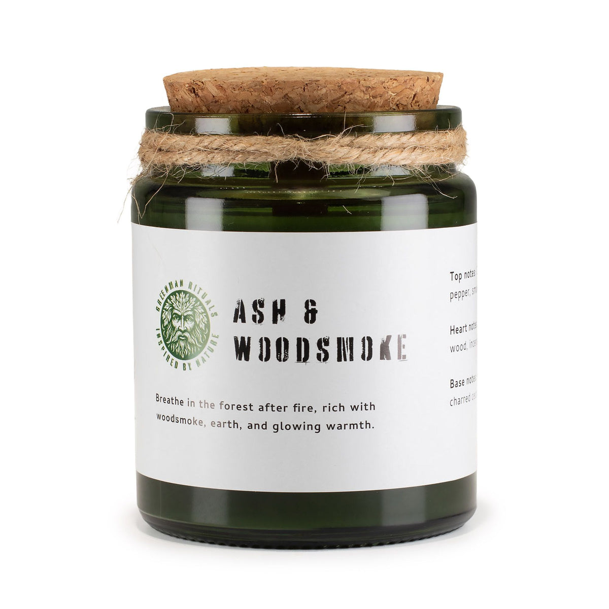 Greenman Woodwick Soy Candle - Ash & Woodsmoke – view 2