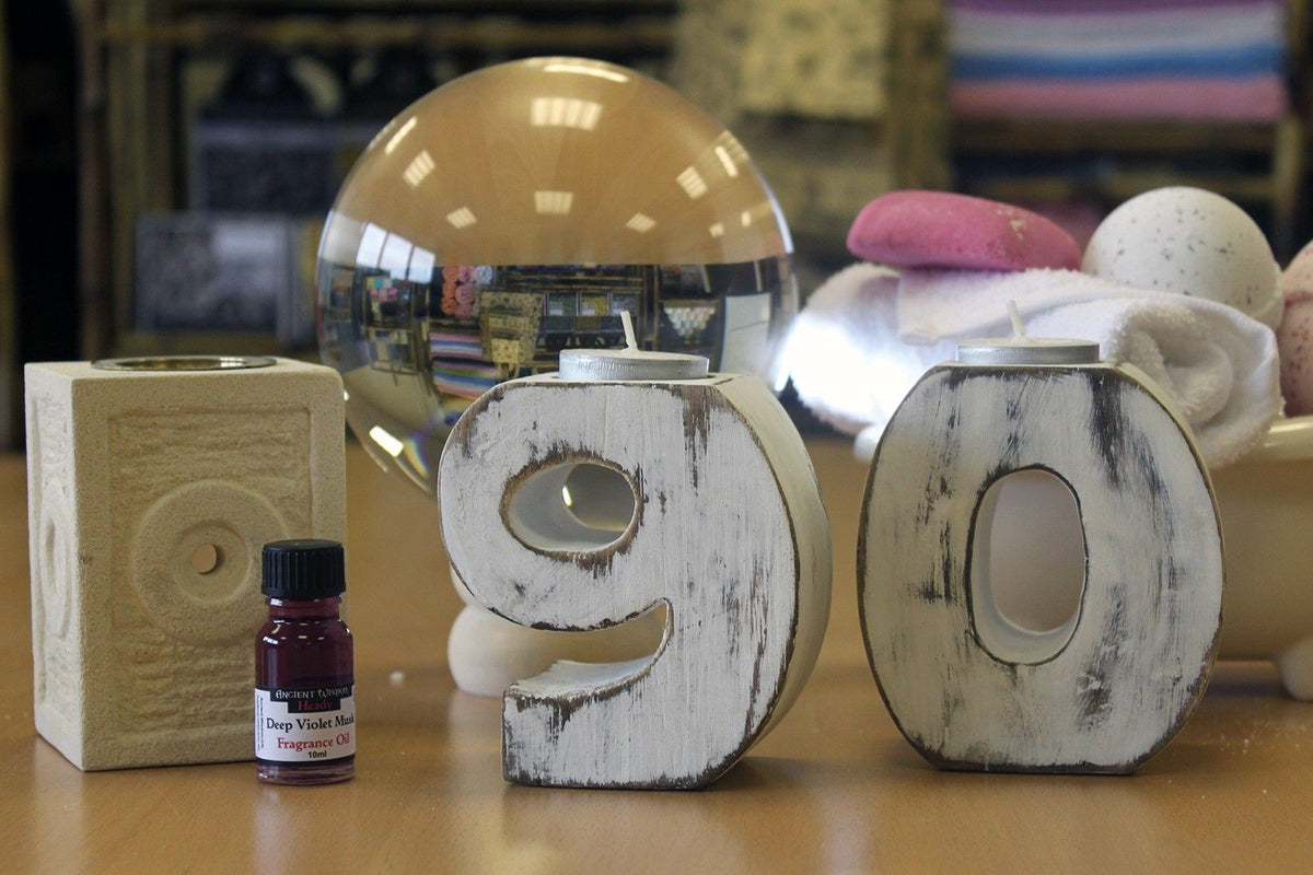 Wooden Number 9 Candle Holder – view 2