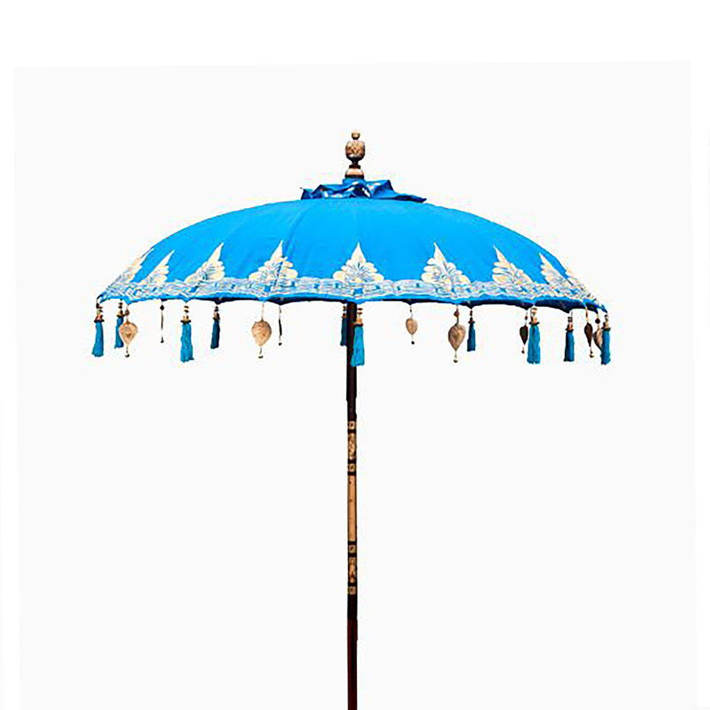 Bali Patio Parasol - Turquoise Cotton - 2 m