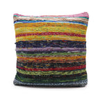 Rag Rug Cushion Cover - Sunrise Oranges - 40x40cm – view 3