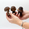 Set of 3 Mini Mango Wood Mushroom Burners 8-6.5cm