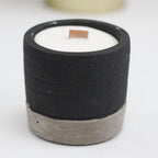 Concrete Wooden Wick Candle - Black - Brandy Butter – view 3