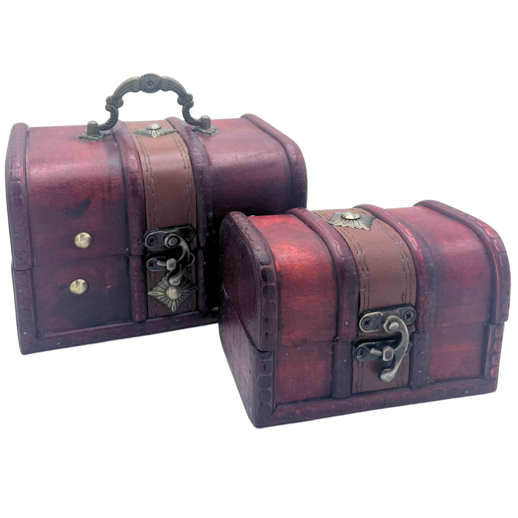 Natural Treasure Chest Set of 2, Vintage Style – view 2