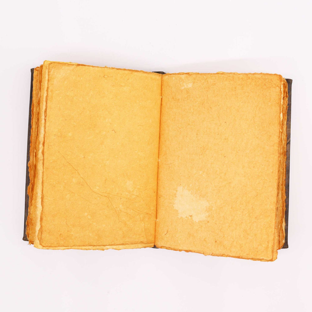Hefty Brown Tan Leather Book, Zinc Pentagon – 18x25 cm – view 3