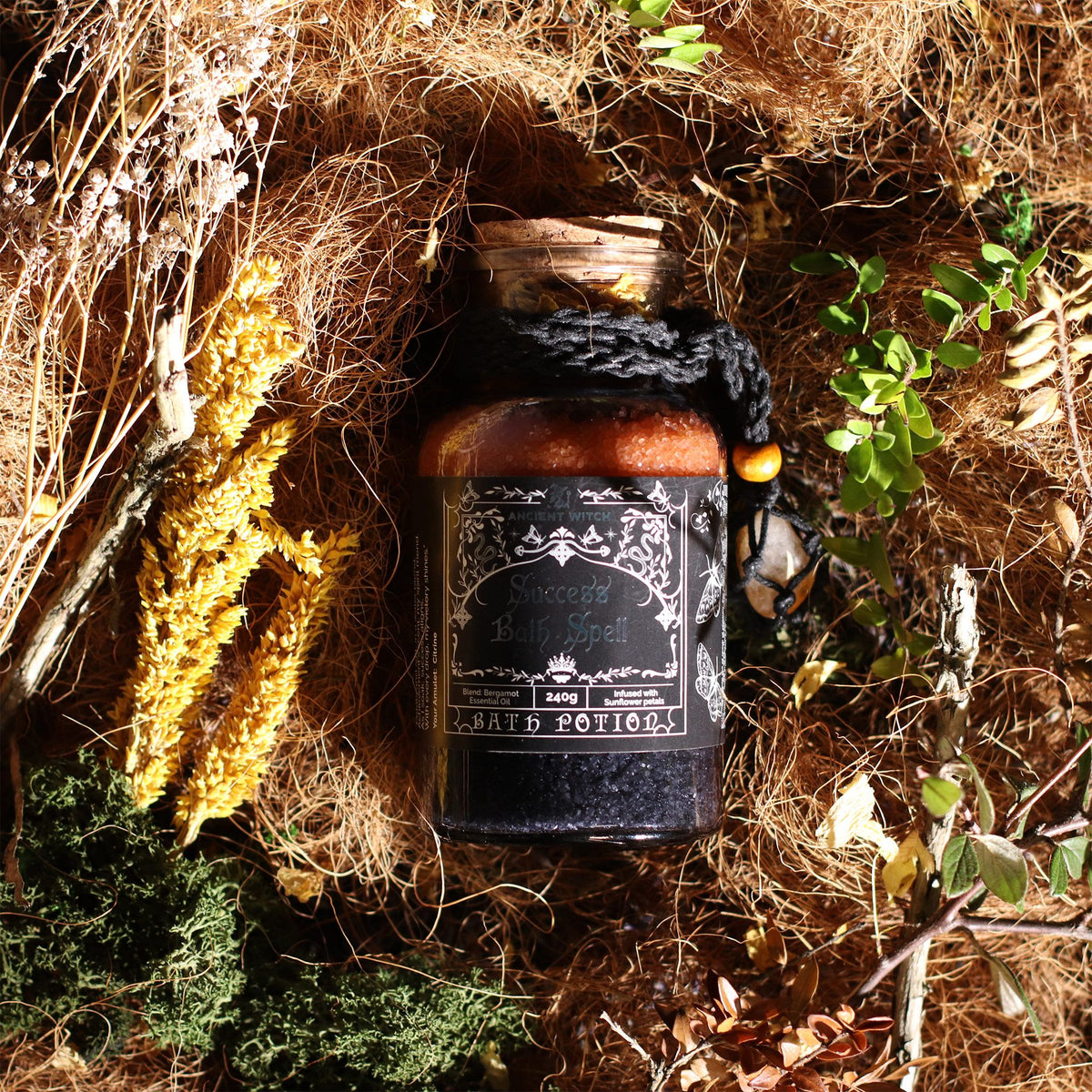 Ancient Witch Bath Spell Potion & Citrine Crystal Amulet - Success – view 5