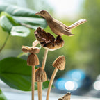 Parasite Wood Carving - Bird, Bee and Mushrooms – view 4