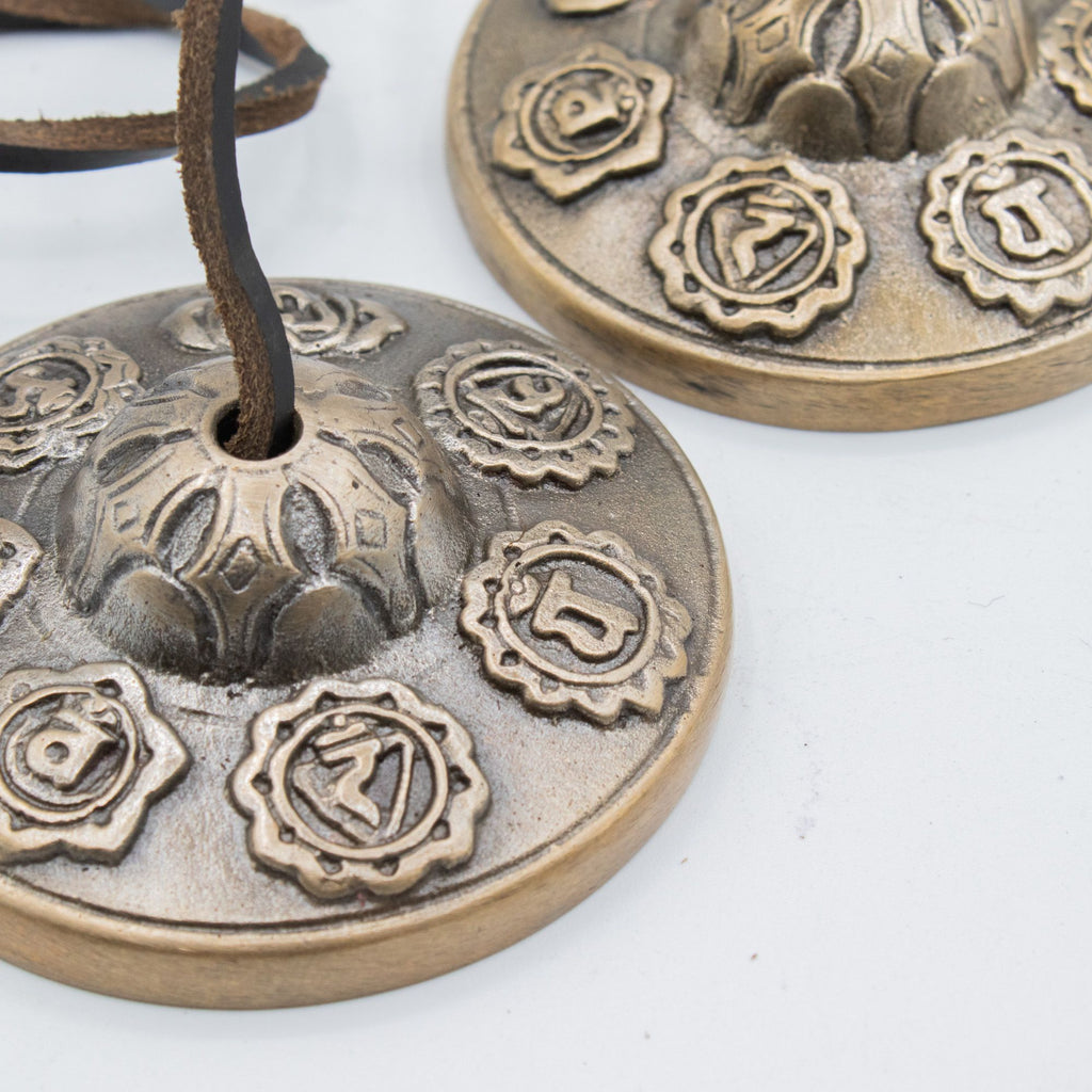 Brass Tibetan Tingsha Bells - Seven Chakra - 7cm