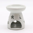 Small Classic White Oil Burner - Moon and Star – view 4