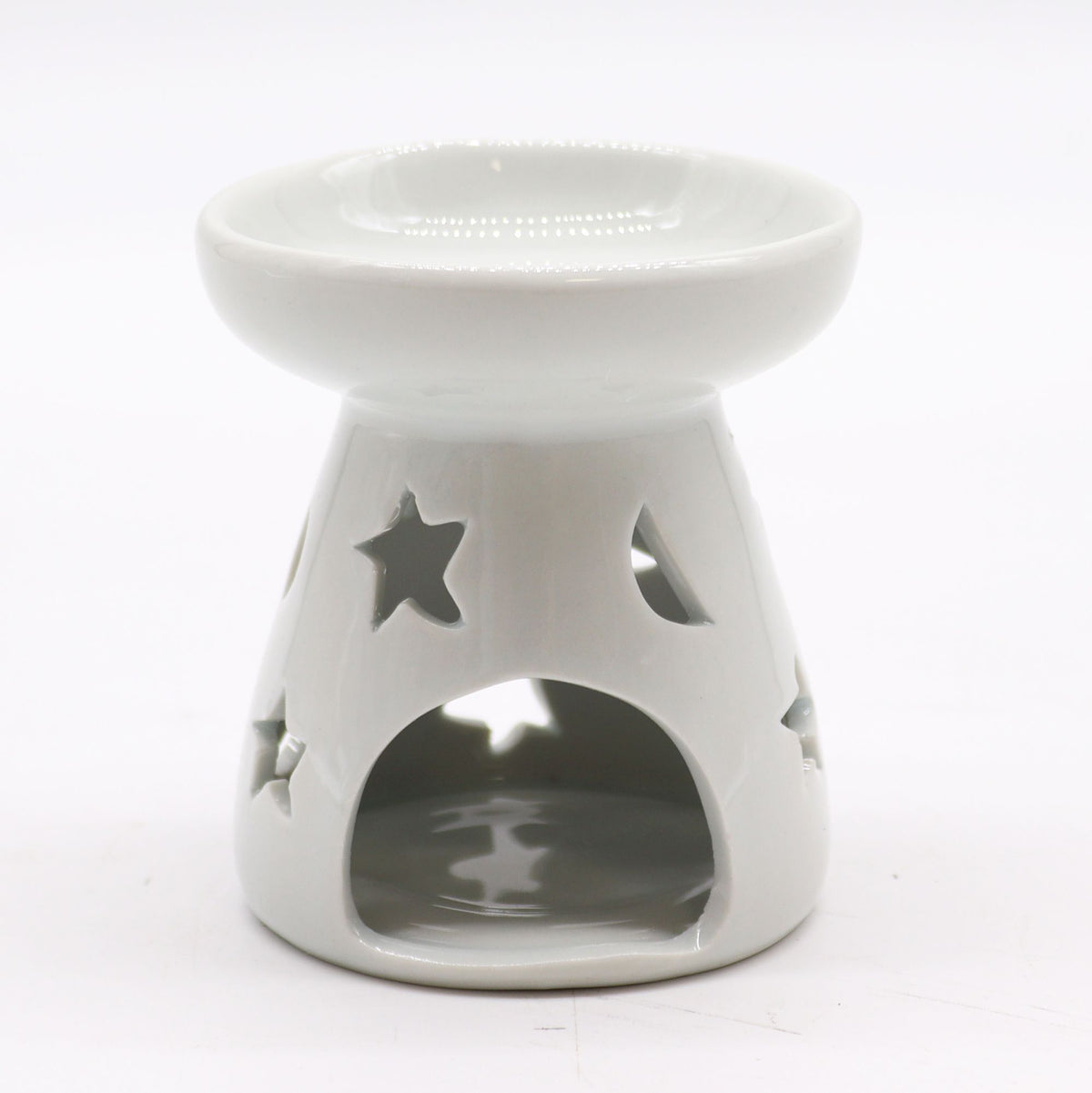 Small Classic White Oil Burner - Moon and Star – view 4