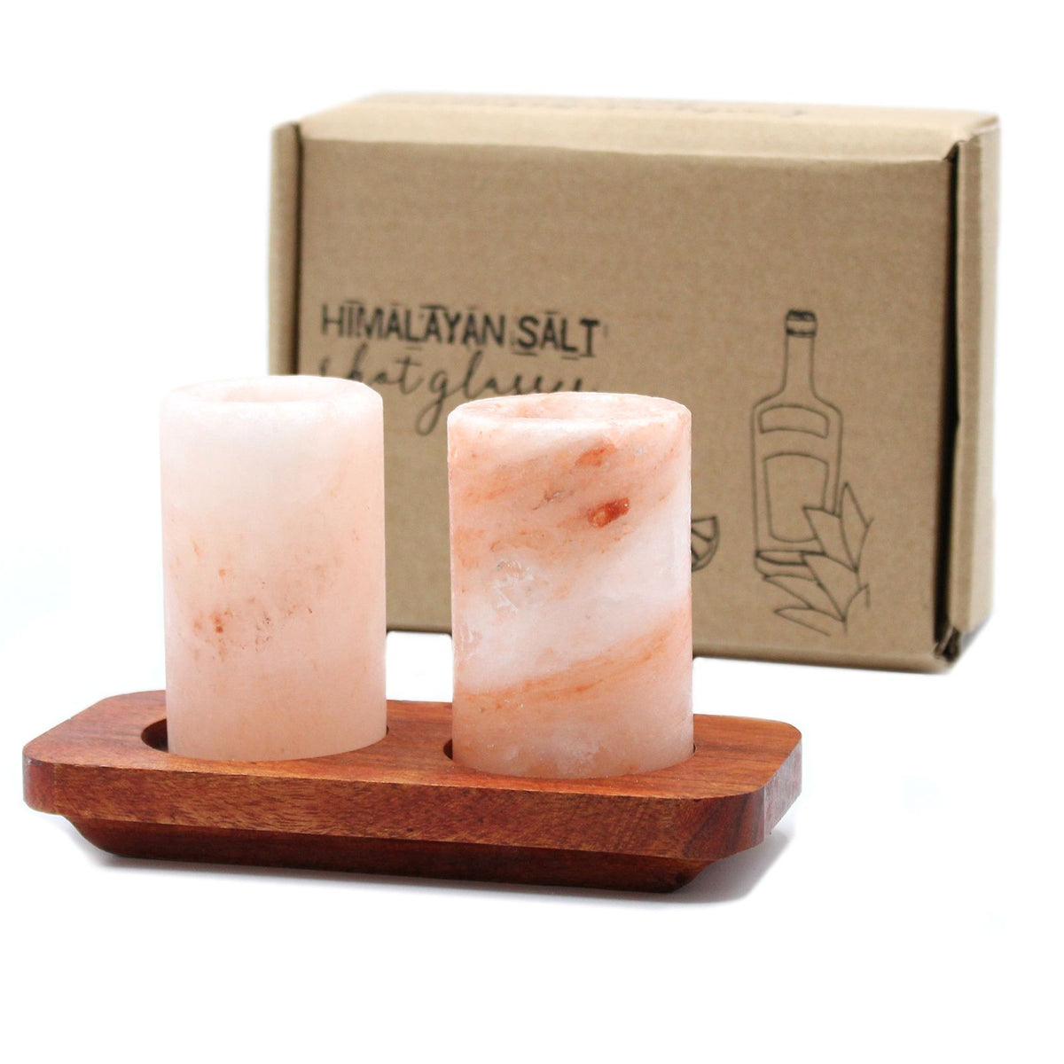 Himalayan Salt Shot Glasses & Wood Tray - Set of 2 – view 4