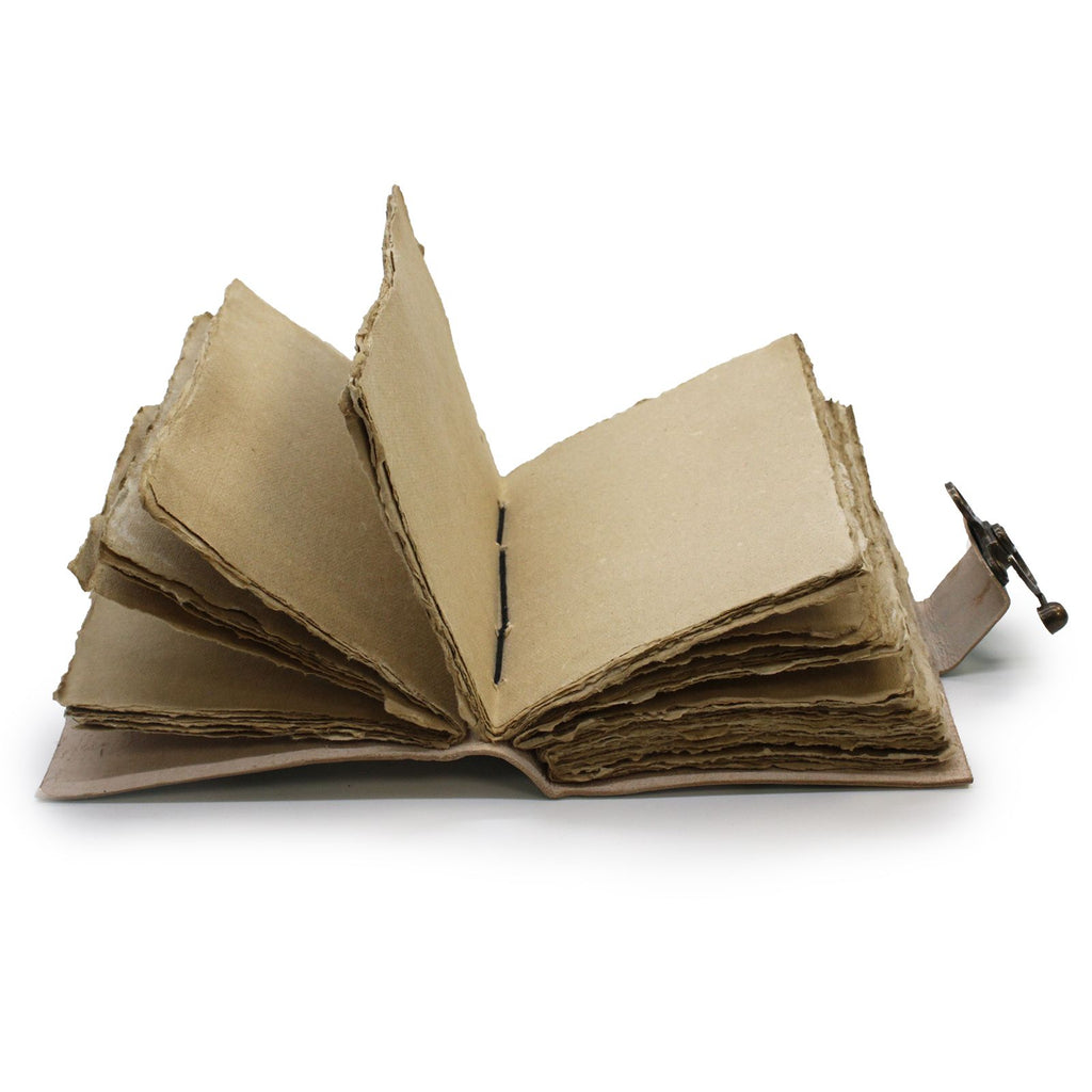 Leather Bee Kind Deckle-Edge Notebook – 18x13 cm – view 4