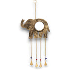 Elephant Mirror Wind Chime - 4 Bells, 24x60cm