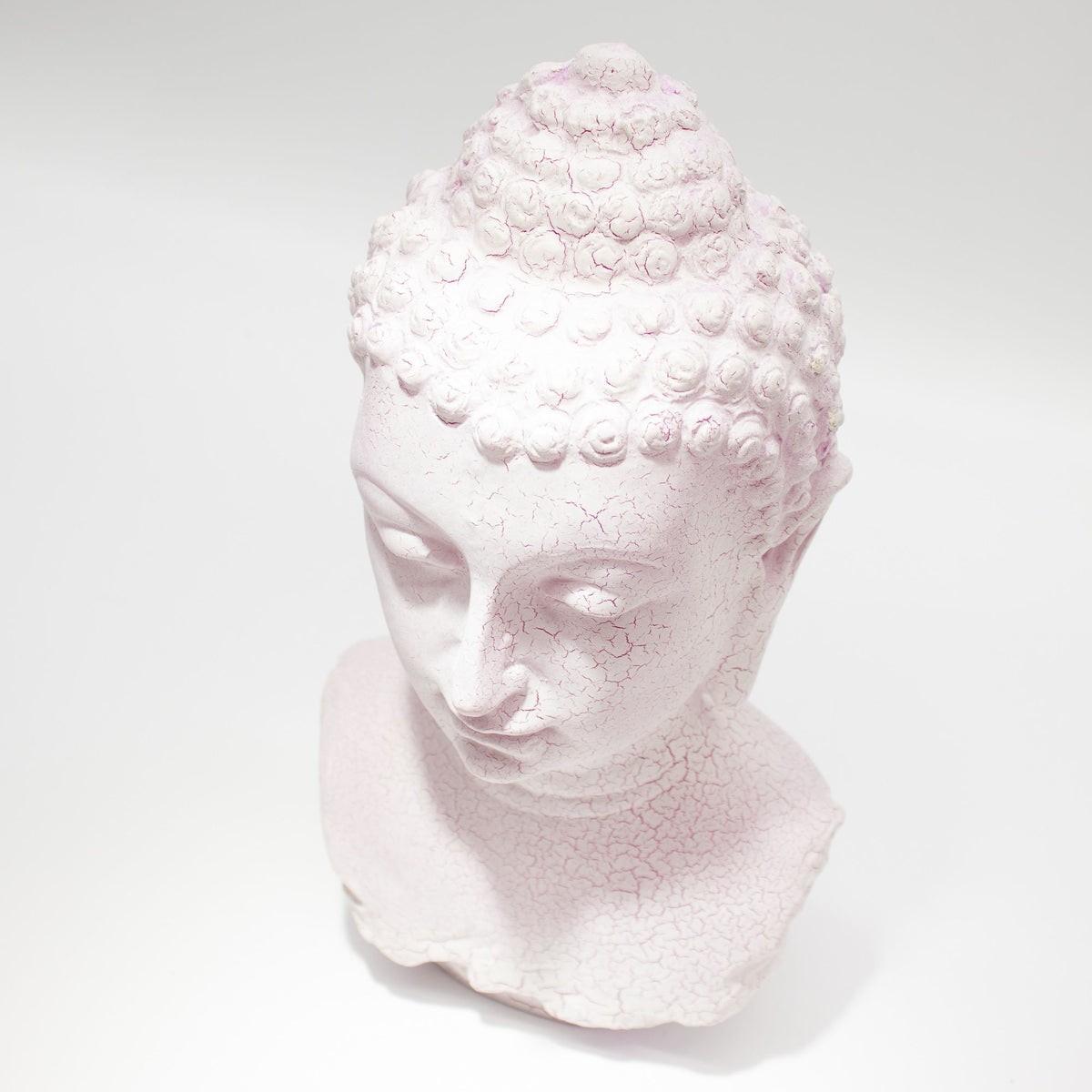 Buddha Bust Glow Lamp - Cherry Crackle, Oval Stand – view 4