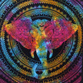 Double Cotton Bedspread & Wall Hanging - Elephant Head 230x200cm
